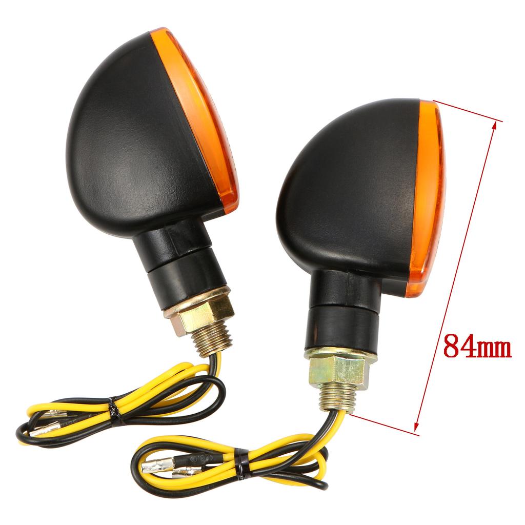 2 Pcs Universal Motorcycle Turn Signal Indicators Light Amber Flashers Lighting Motorbike Lamp Super Bright Custom Tail Light