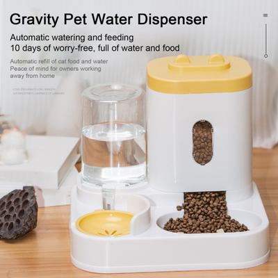 Pet Feeder Automatic Gravity Cat Dog Water Dispenser Large Capacity Visible Pet Food Feeder Pet Supplies
