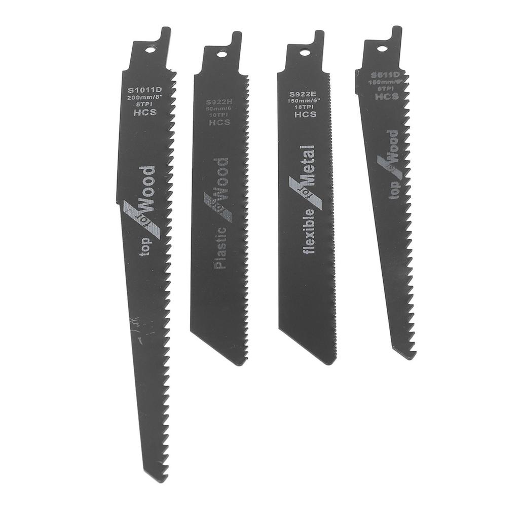 4-teiliges Säbelsägeblatt-Stichsägen-Schneidewerkzeug-Set für Holz, Kunststoff, Metall