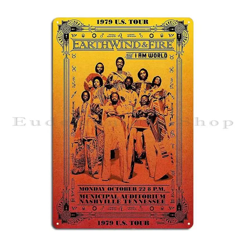 

Металлическая вывеска на концерт Earth Wind And Fire, Декор стены, Декор стены паба, Кинотеатр, Индивидуальная жестяная вывеска, Постер 20x30cm