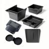 Car Interior Center Console Stackable Storage Box Wireless Charging Pad Cup Coaster For Tesla Model Y Juniper 2026 Accessories