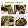 Decorative Garden Fence Edging Border, 5.91Ft 7.87Ft 11.81Ft Plastic Flexible Lawn Wood Retro Look, No Dig Panels for Flower Beds Lawns Bed