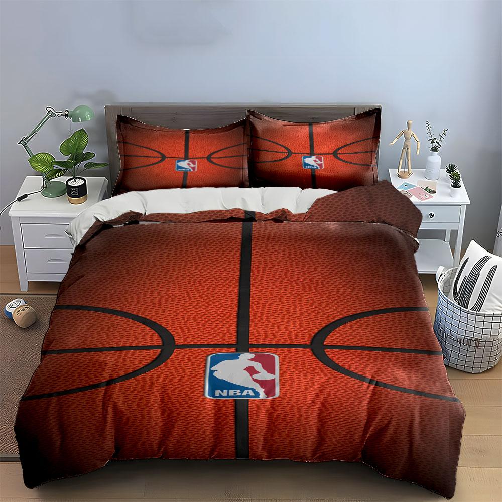 Basketball texture and logo. Bedding sets Duvet cover sets Duvet covers Pillowcases(1*Duvet Cover 2*Pillowcases without duvet insert)