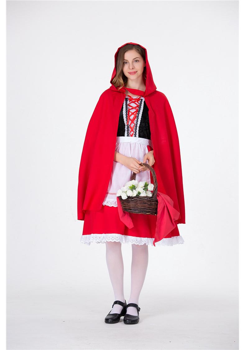 Adult Little Red Riding Hood Masquerade Costume - Halloween & Christmas Princess Dress Extra Large красный