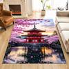Cherry Blossoms, Red Tower Carpet for Living Room Bedroom Sofa Home Decor Rus Non-slip Floor Mat Luxury Gift Multiple Sizes