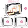 PVC Makeup Clear Vinyl Large Perfect for Everyday Business and with Makeup Brush Bag Sizes Pouch, Pouch, Multifunctional, Capacity, Waterproof,