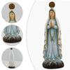 Virgin Mary Figure Resin Decorative Sculpture Small Religious Statue For Church Home Tabletop Desk Shelf Display Collection
