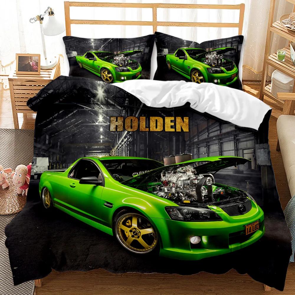 Vintage Duvet Cover Set, Classic Car Automobile Mechanic Nostalgic 50S, Decorative 3 Piece Bedding Set Twin Queen King Full Size