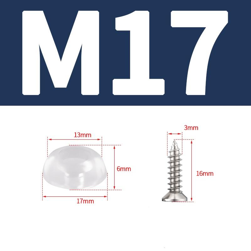Pernuță Siliconică Transparentă 17mm 20mm Moale Picior Unghie Șurub Pe Picioare Cauciuc Clar Pernuțe Anti-Alunecare Pentru Mobilă Podea Birou Protecție