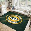 Tappeto in Velluto Cristallo Design Green Bay Packers Accogliente Non?Tappeto Stampato Antiscivolo per Camera da Letto Soggiorno Ingresso