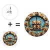 25x25cm Wood Wall Clock That Uses Natural Wood Knots As Number Markers