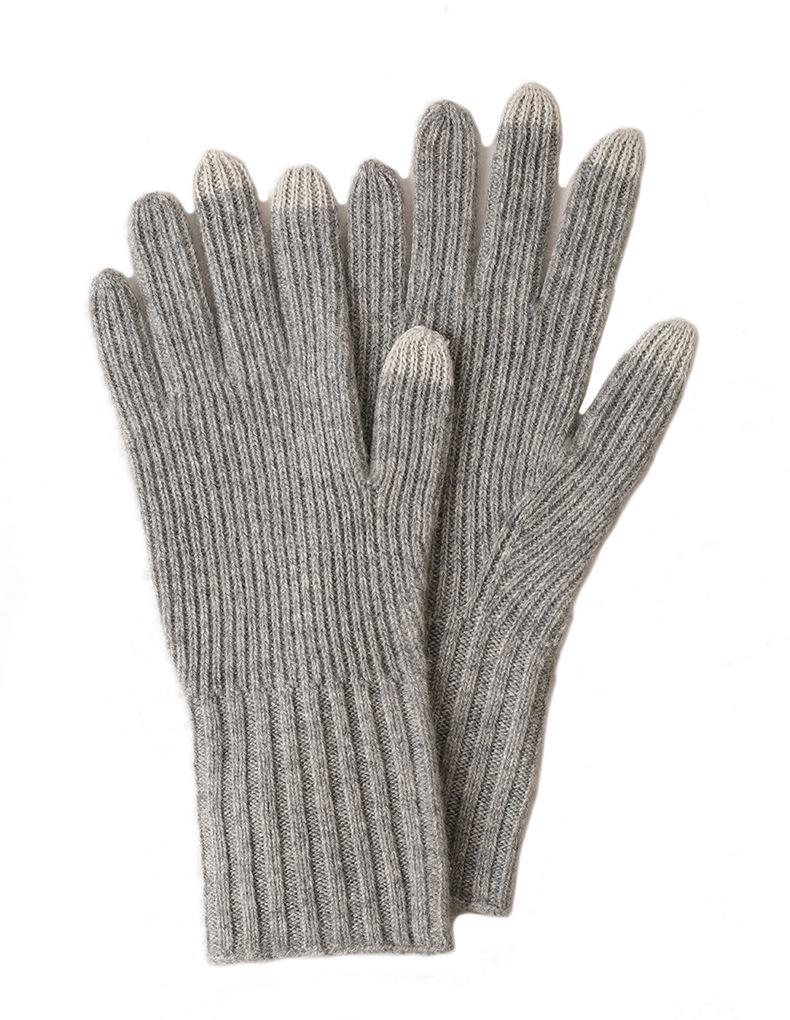 Autumn  Winter Cashmere Knit Touchscreen Cold Protection Striped Warm Gloves