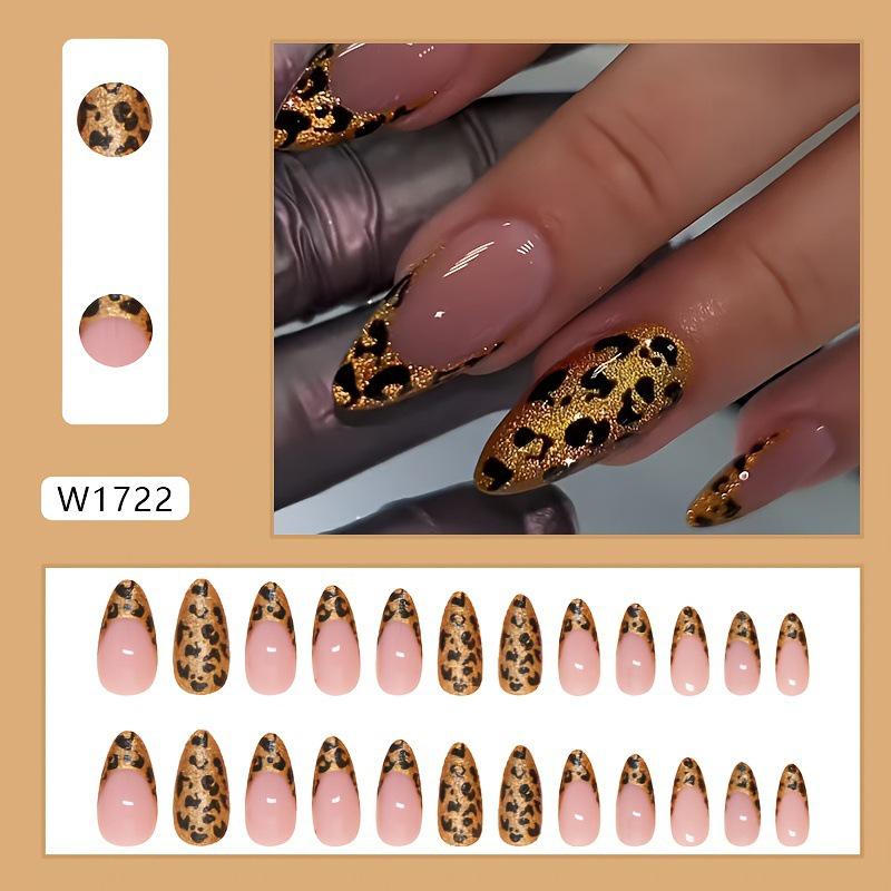2026 Apricot Medium-Length Nails with Gold Polka Dots