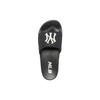Chinelos MLB New York Yankees Novo Montículo Holograma Moda Esportiva Casual Deslizante Calçado Unissex Preto Branco 3ALPAD423-50BKS