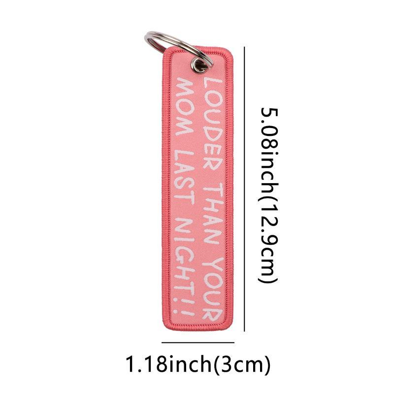 Spanish Embroidery Key Fobs Quotes Key Tags Keychain For Motorcycle Cars Key Holder Chaveiro Friends Gift