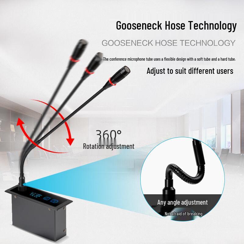 HuiDu HD-6680 Pro Embedded Wired Conference Microphone System (CN Version)