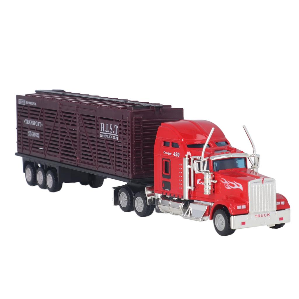 1:65 Pull Back Trucks Realistic Exquisite Interactive Alloy Pull Back Transport Cars Model Toy for
