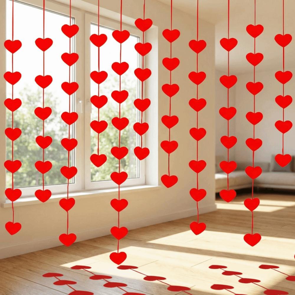 Romantische Liebesblumen Hängender Vorhang DIY Herz Hängende Dekoration Brautparty