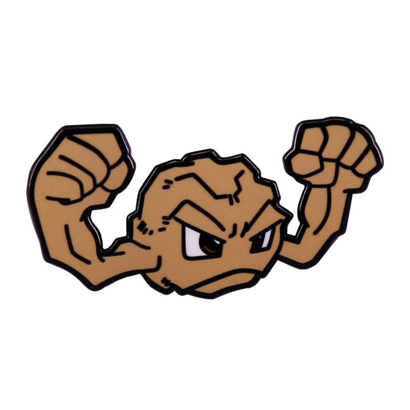 Angry Geodude Hard Enamel Pins Collect Anime Movies Metal Cartoon Brooch Backpack Hat Bag Collar Lapel Badge