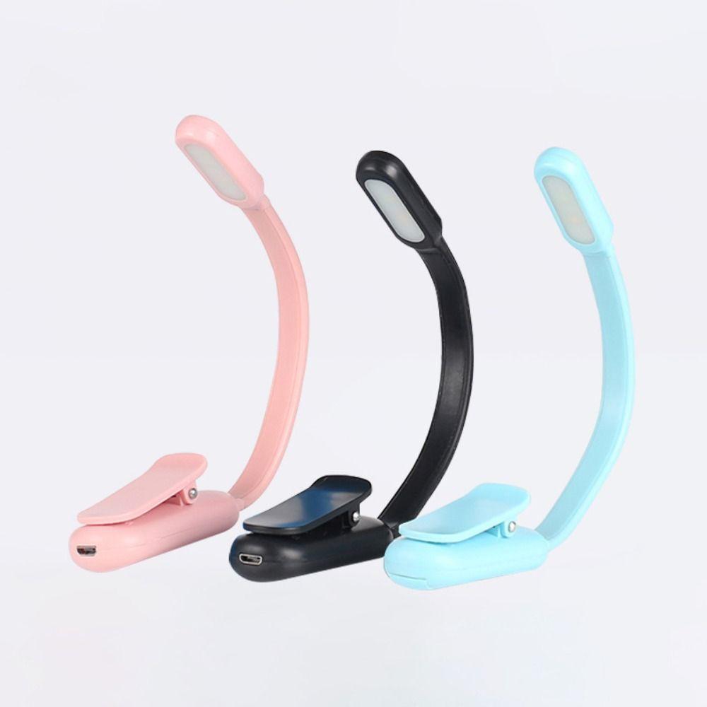 Mini LED Book Night Adjustable Brightness Clip-on Lamp Portable Eye Protection Light  Bedroom