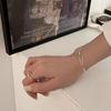 925 Degree Silver Bracelet Girls Summer Light Luxury Niche Design Double-Layer Knotted Semi-Simple Bracelet Jewelry