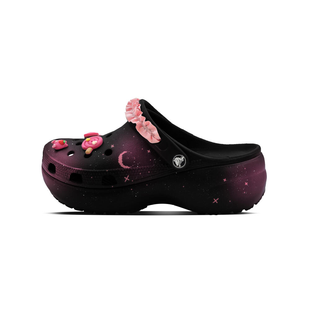 Crocs Classic clog Cosmic Resonance EVA Cute Korean Style Hole Shoes Women's Black Pink