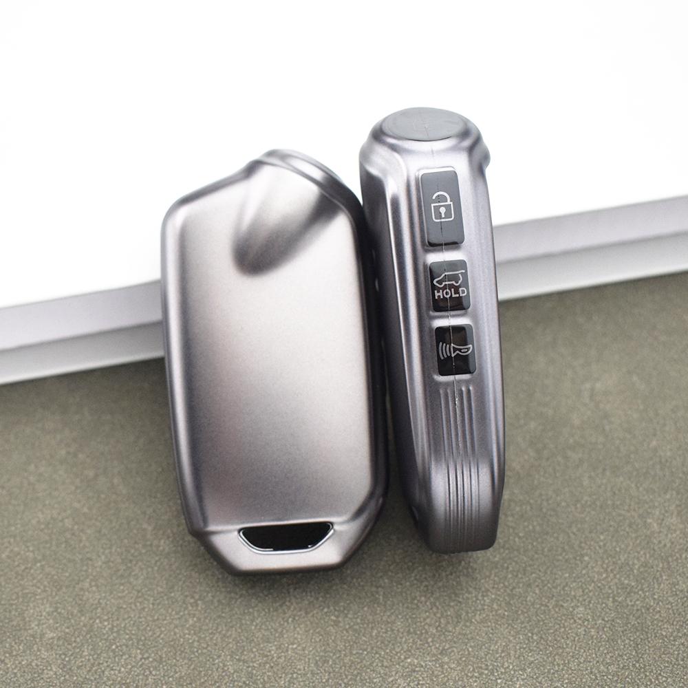 

TPU Смарт Пульт Ключ Ракушка Брелок Держатель Бесключевой 4 Кнопки Для Kia K900 Stinger 2017 2018 2019 2020 Чехол для Ключа Автомобиля серый