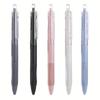 5 Pcs Push Type Gel Pens, 0.5mm Office Stationery Signature Pen, Student Writing Practice Ballpoint Pen, Smooth Writing, Comfortable Grip (black Ink)