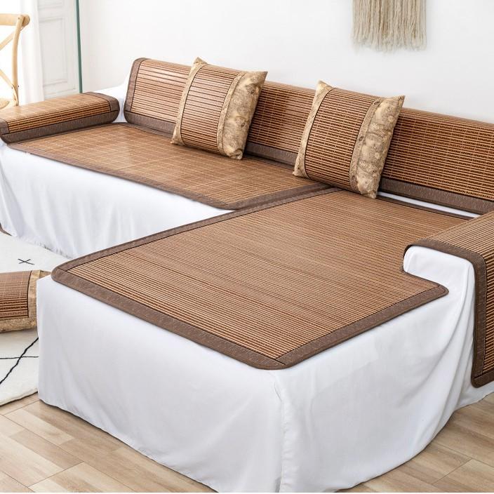 Bamboo Mat Sofa Cushion Summer And Summer Non-Slip Sofa Cover New Universal Rattan Bamboo Mat Seat Cushion Cover Cloth Towel