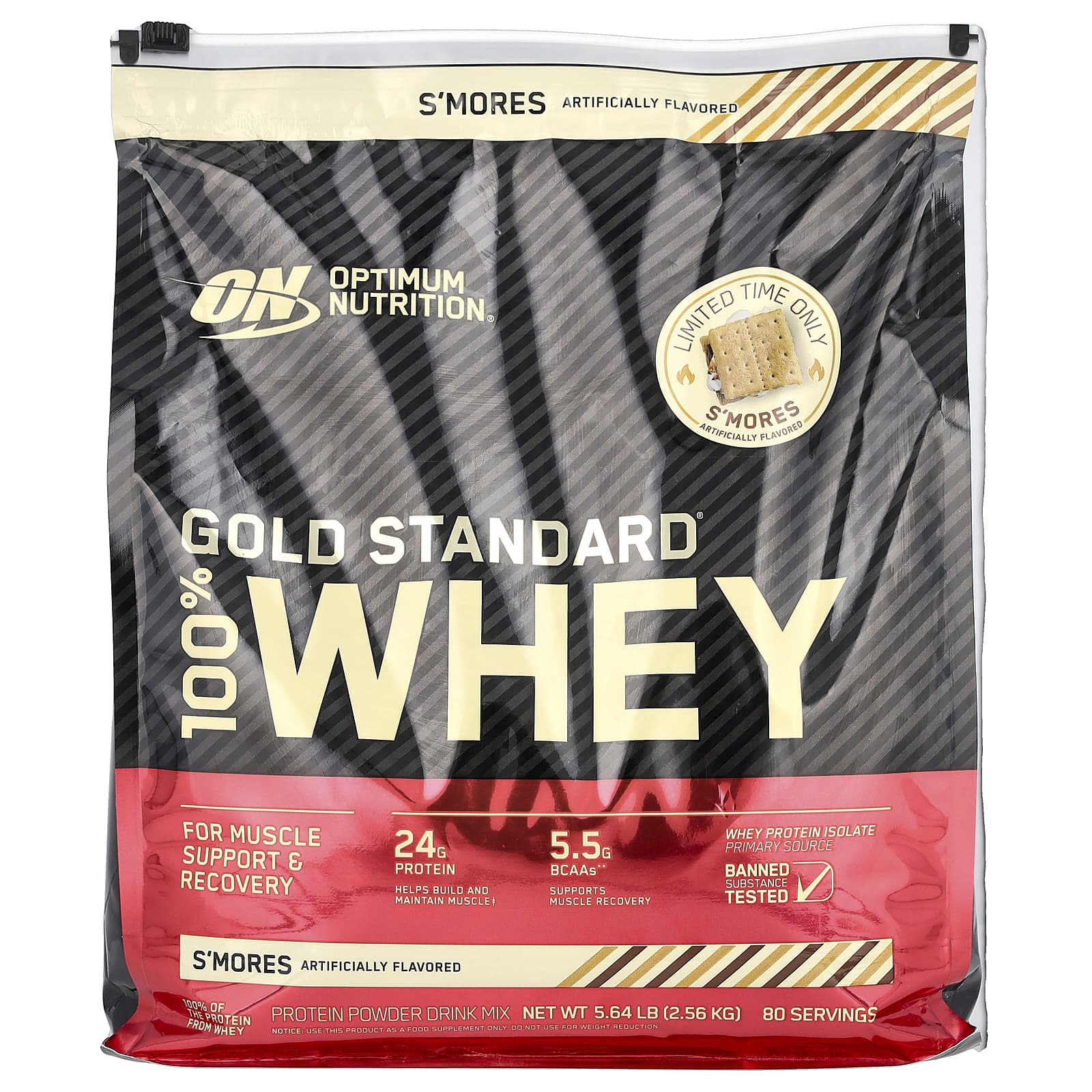 

Gold Standard® 100% Whey, S mores, 2.56 кг (5.64 фунта)