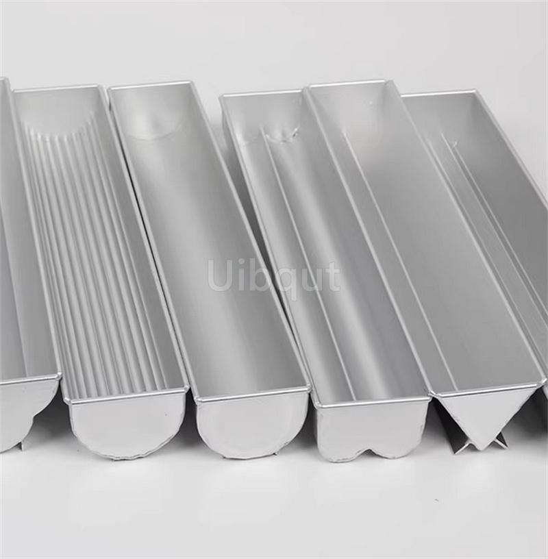Long Round Square Bread Mousse Cake Mold Aluminium Round Trigon Ladder Wavy Flower Shape Dessert Steaming Moulding DIY Gadgets