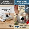 Kitchen Pot Lid Holder Stainless Steel Pan Cover Rack Pot Side Stand Modern Lid Rest Organizer Space Saving Kitchen Accessories