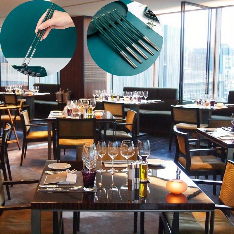 Spisepinner, sklisikre spisepinner Gjenbrukbar mat Sushi-pinner Kjøkkenverktøy for kinesisk mat Unik design Bambusdesign i kinesisk stil
