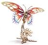 Ugears Butterfly Wooden No Glue 3D Building Imported Instructions Brain Respect for the Aged Independent Craft Puzzle, Required, Model, DIY, Handmade,
