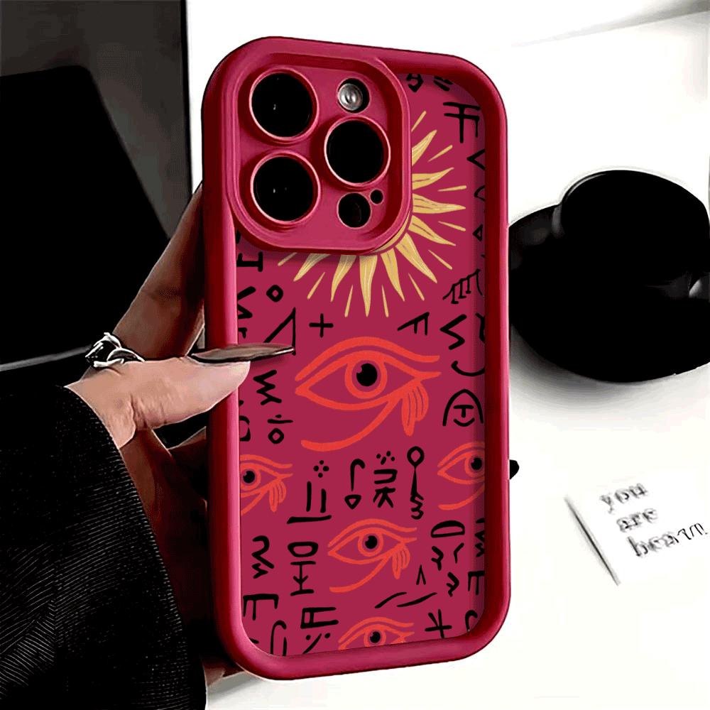 Egyptian Symbols & Sun Soft TPU Phone Case for Xiaomi Redmi Note 14 13 12 11 10 9 8 7 Pro Shockproof Anti-Slip Cover
