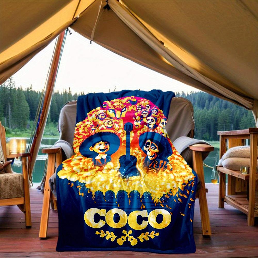 1pc, Coco Musician Héctor and Miguel's family Cartoon Blanket Soft and Cozy Outdoor Blankets for All Seasons, Living Room, Travel, Camping