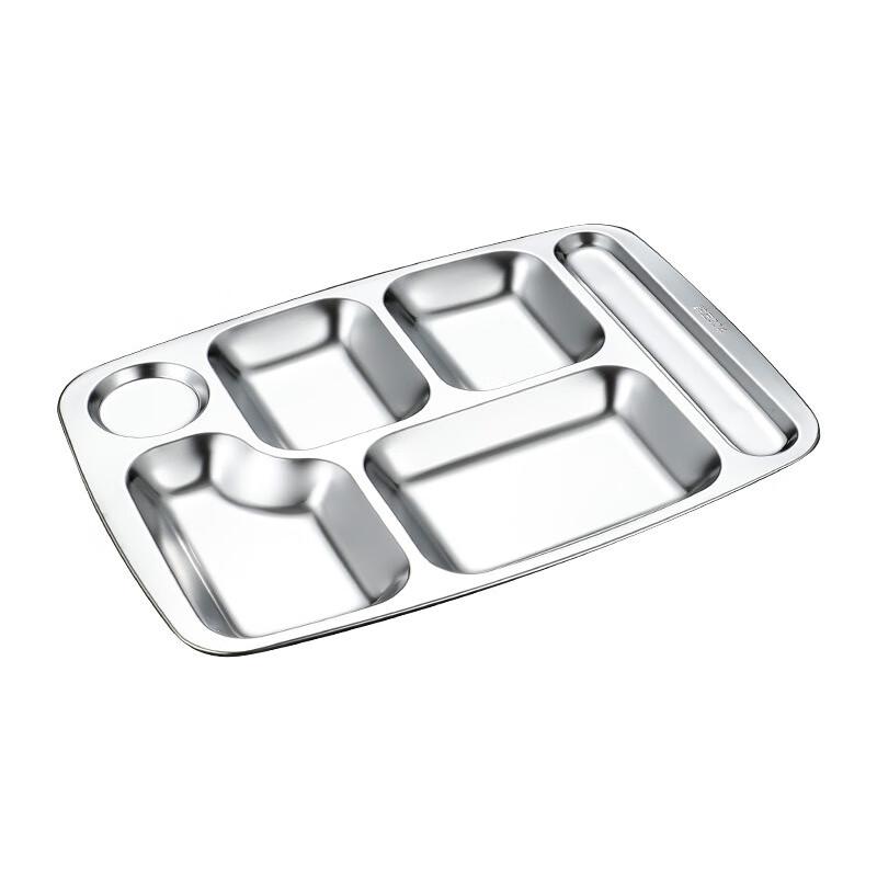 304 Stainless Steel Divided School Cafeteria Tray