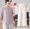 2026 Summer Chinese Style Seven-Point Sleeve Top for Middle-Aged Women - Elegant Mother's Day Fashion