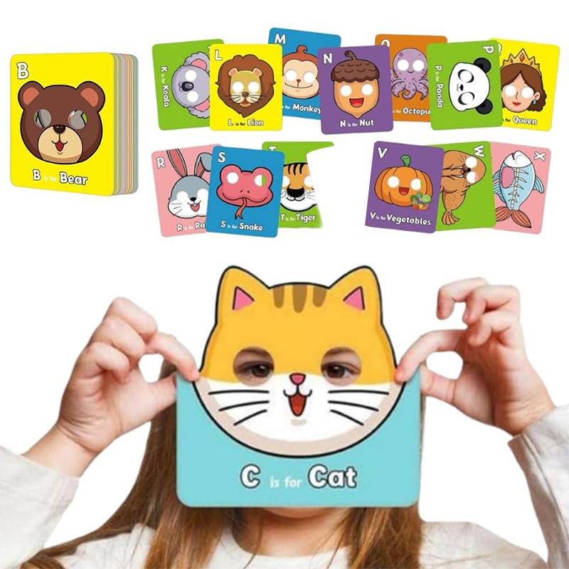

Alphabet Flash Cards Giant Abc Animal Flash Cards 26 Lowercase Uppercase Letter Cards Educational Learning Games For Kids Toys