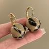 New Simple Dyeing Resin Ball Earrings New Ear Buckle Retro Geometric Earrings Minimalist Female Party Ear Accessories Wholesale