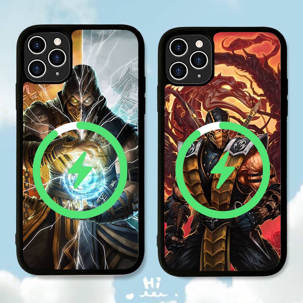 Classic Vintage M-Mortal K-Kombat Magnetic Wireless Phone Case For IPhone 17 16 15 14 13 12 11 Pro Max Plus Mag Phone Cover