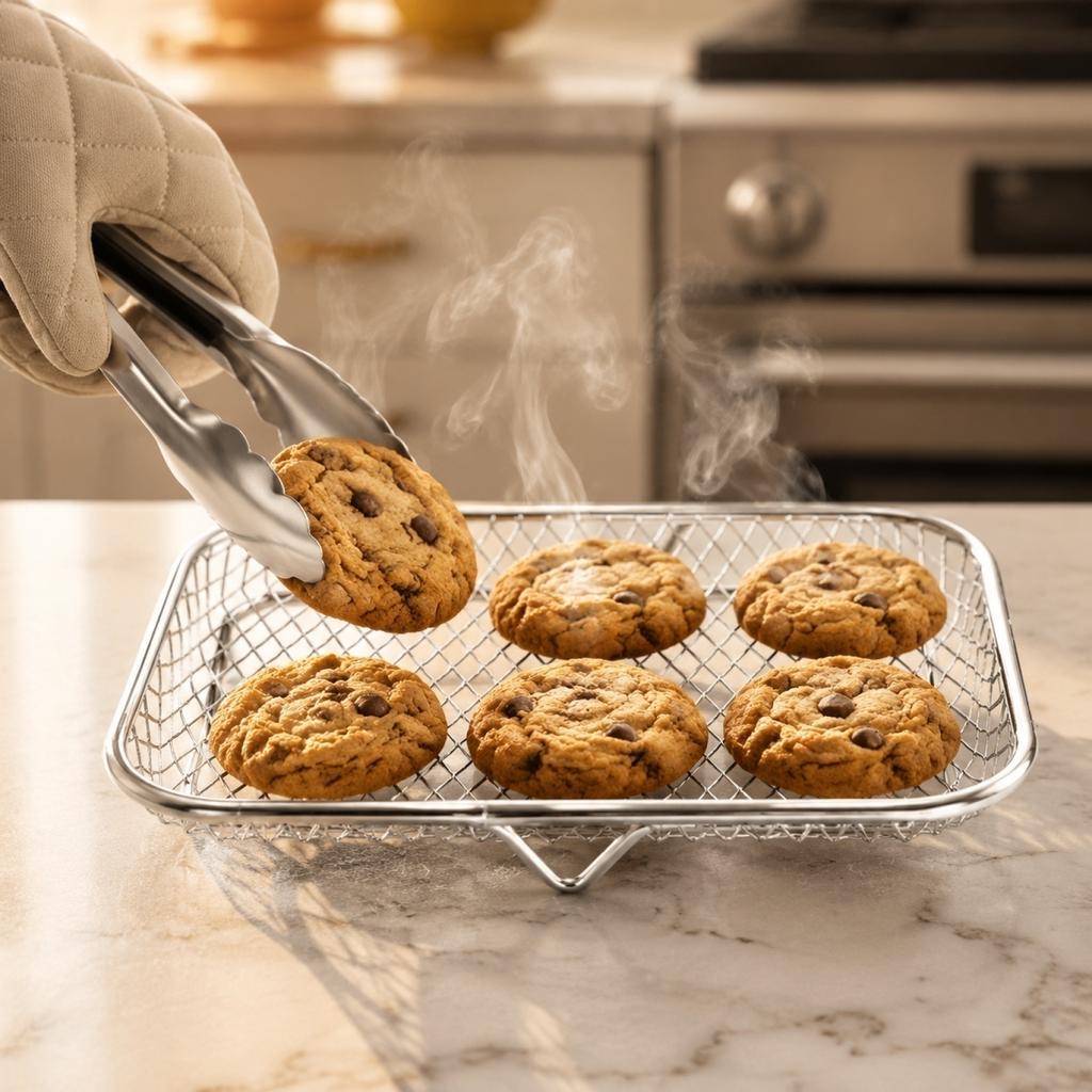 Stainless Steel Multi-Function Cooling Rack Draining Rack Dehydration Rack for Kitchen Use Durable and Easy to Clean Mesh Design