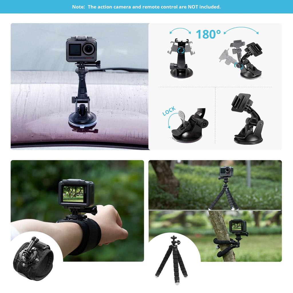 AKASO Sports Camera Accessory Bundle Kit for Action Cameras 60-in-1
