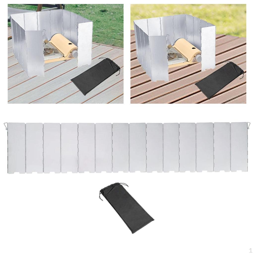 Camping Stove Windscreen Camp Wind Guard Outdoor Windshield Blocker for Hiking