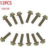 12PCS Exhaust Manifold Header Bolts Hardware Kit 03413B for Chevy GMC LS1 LS2 LT1 LS3 Anti-Corrosion Flanged Bolt Manifold Kit Replacement for
