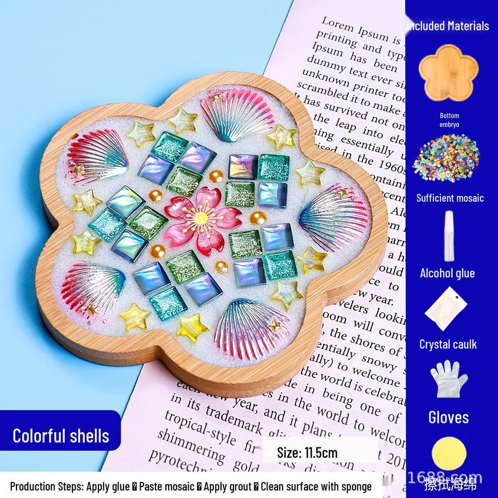 DIY Mosaic Coaster Craft Kit for Kids - Patchwork Creative Art