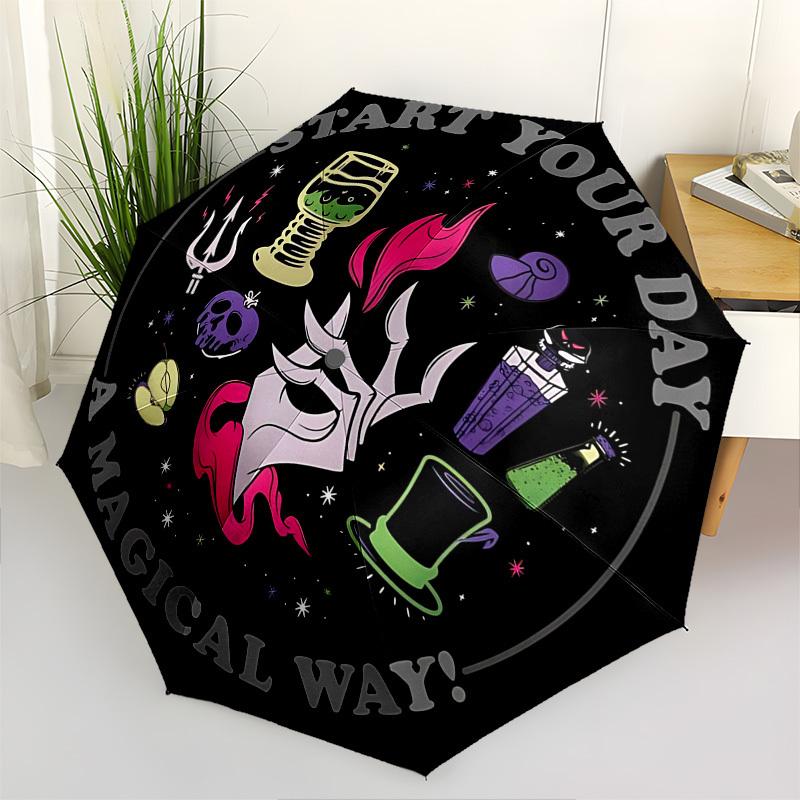 

Villains Themed Automatic Opening and Closing Umbrella, Brightly Colored 8-rib Portable Umbrella, Suitable for Men and Women, A Perfect Gift for Chris