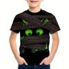 Barn T-shirt Rolig Monster Skelett Robot Mönster Tryck T-shirt Sommar Mode Pojkar O-ringning Lös Topp Kort Ärm Flickor T-shirts Kläder