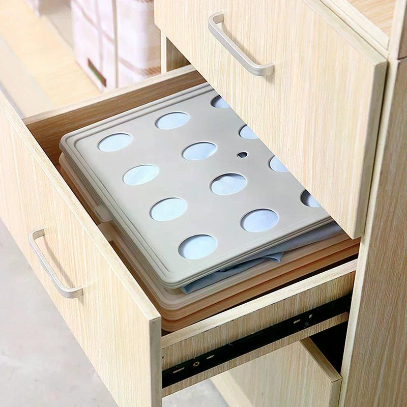 Layered Folding Clothes Storage Board Pants T-Shirt Organizer Rack For Home Wardrobe Short Sleeve Classification Stacking Board