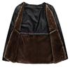 Large Size Take-off Liner Men's Leather Jacket Business Casual Dad Leather Jacket Fleece Thickened Leather Jacket